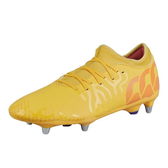 Canterbury Mens Speed Infinite Team 2025 Soft Ground Rugby Boots / Yellow/Orange
